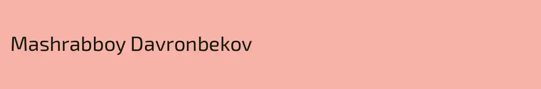 Mashrabboy Davronbekov